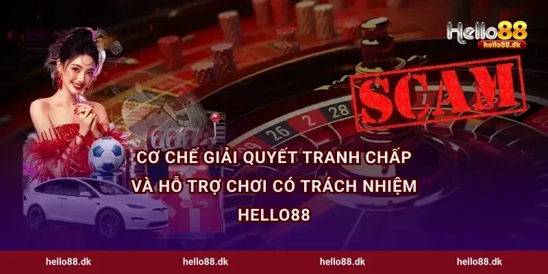 Cơ chế giải quyết tranh chấp và hỗ trợ chơi có trách nhiệm Hello88