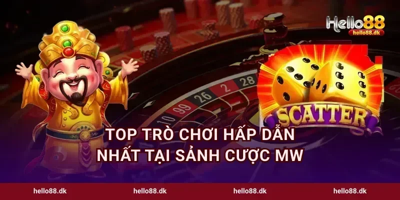 Top trò chơi hấp dẫn nhất tại sảnh cược MW