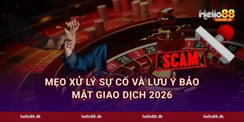 Mẹo xử lý sự cố và lưu ý bảo mật giao dịch 2026