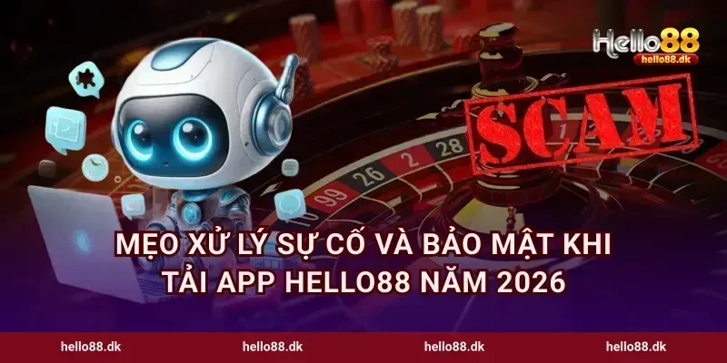 Mẹo xử lý sự cố và bảo mật khi tải app Hello88 năm 2026
